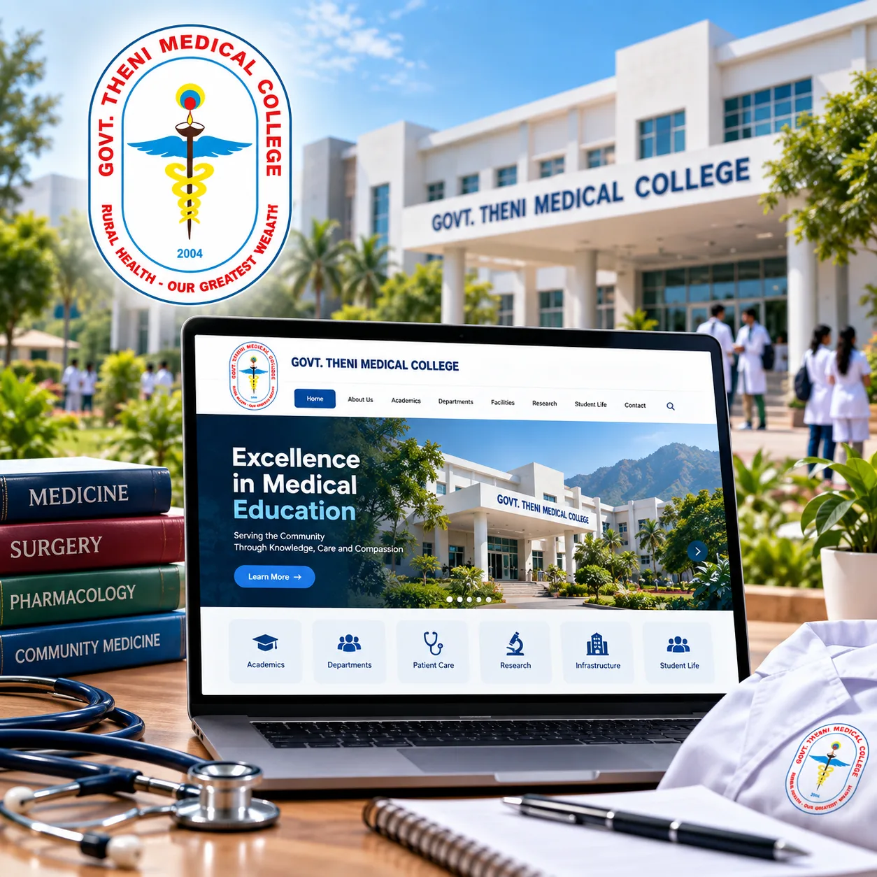 Govt Theni Medical College and Hospital website project
