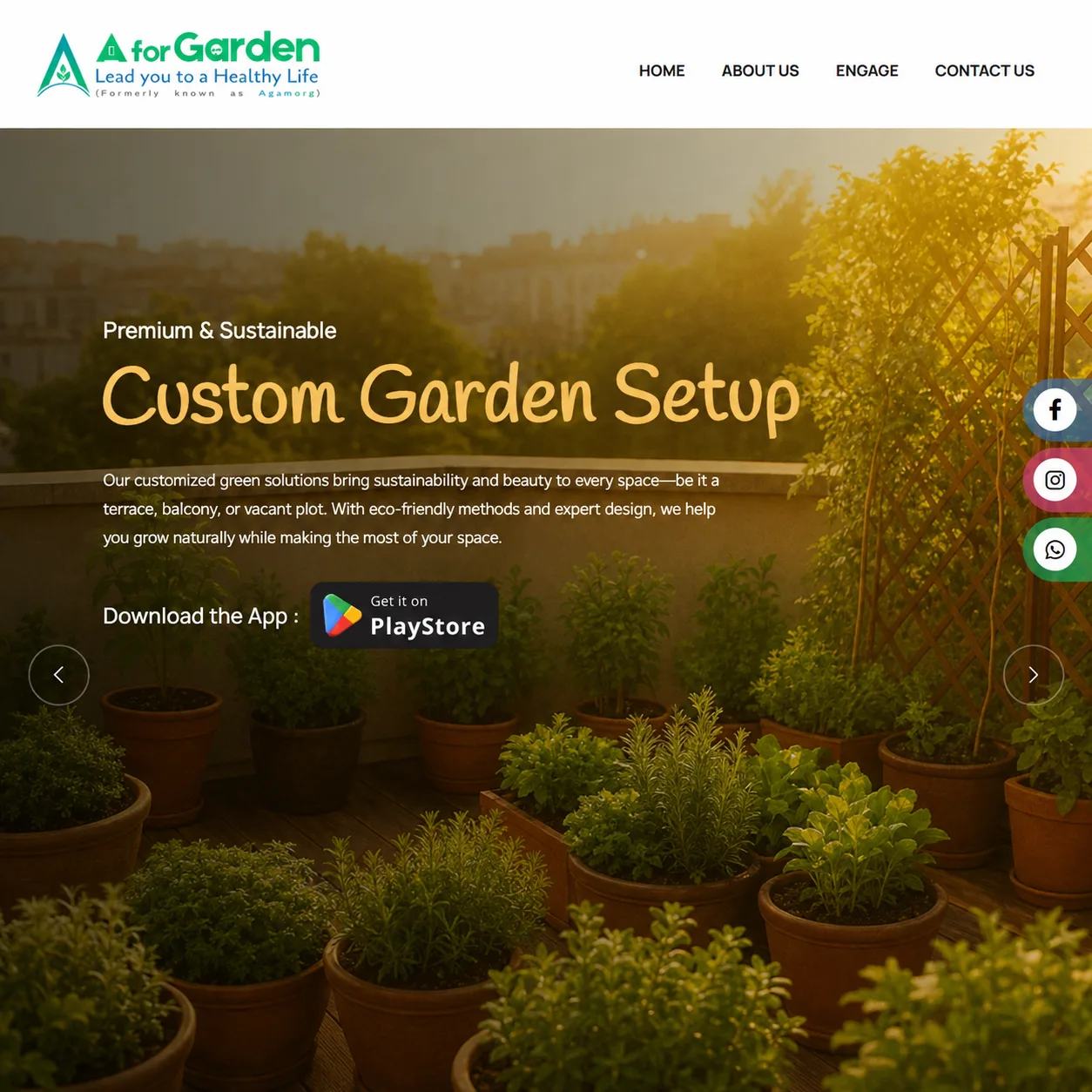 A For Garden website project
