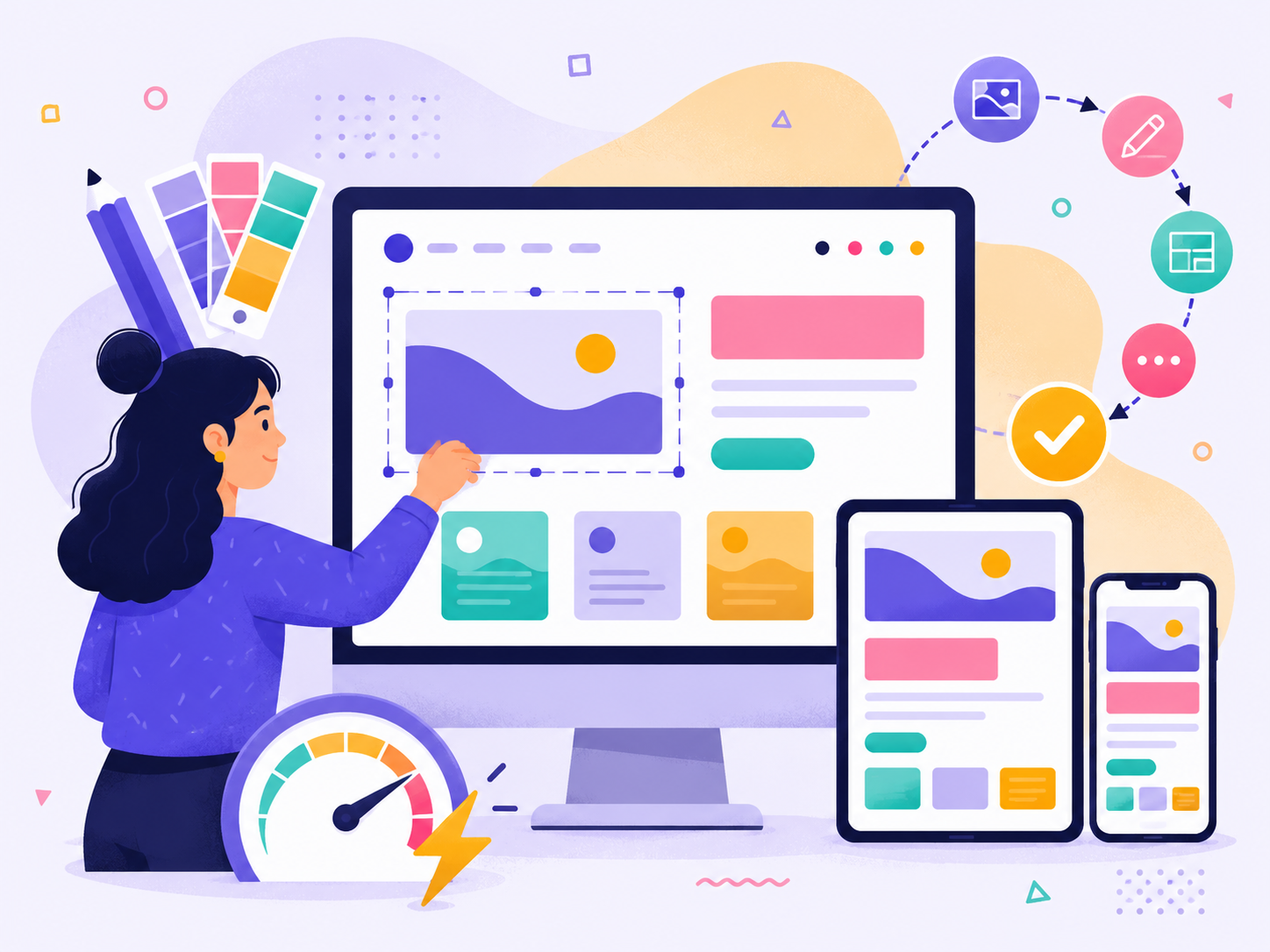 Unique web design, built to load fast